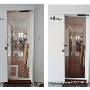 Crimsafe Door Before and After