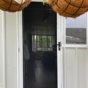 Crimsafe Regular Sliding Doors in Pearl White installed by Davcon