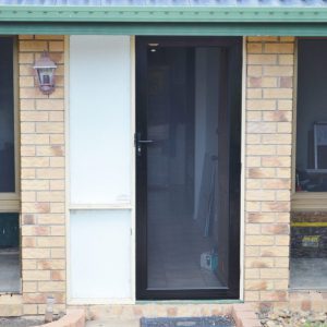 Crimsafe Ultimate black hinged door