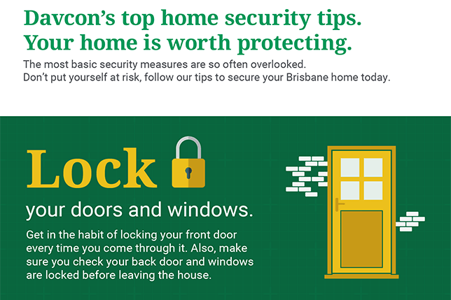 Davcon home security tips infographics