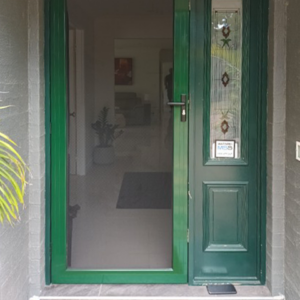 Crimsafe security screen front door installed by Davcon in Green
